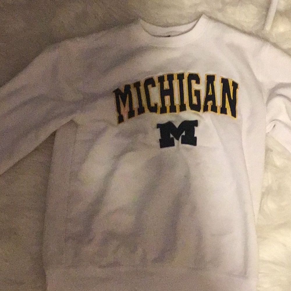 Hello! i am selling this michigan sweater it is very comfortable. (no hood